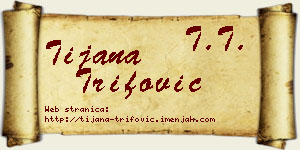 Tijana Trifović vizit kartica